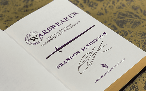 Signed Leatherbound Warbreaker - Deluxe Dragonsteel Edition